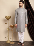 Anouk Ethnic Motifs Embroidered Sequinned Pure Cotton Kurta with Churidar