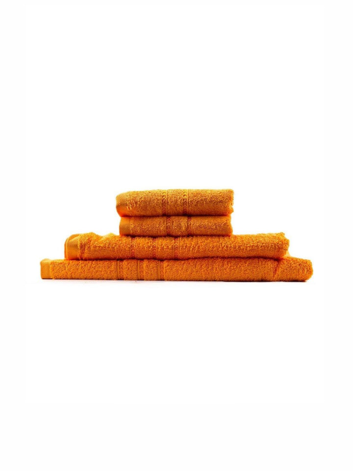 BOMBAY DYEING Orange 4 Piece Cotton 400 GSM Towel Set