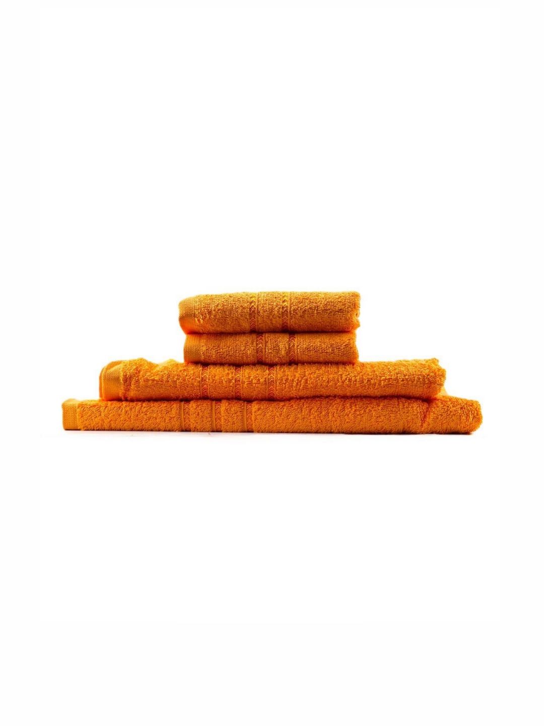 BOMBAY DYEING Orange 4 Piece Cotton 400 GSM Towel Set