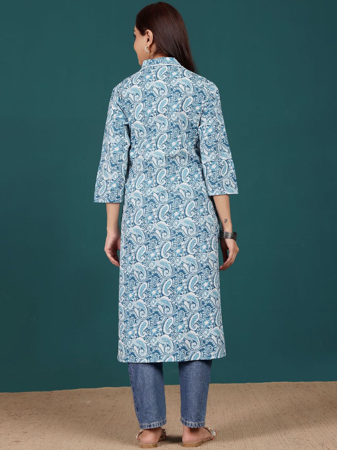 Varanga Women Paisley Printed Indie Prints Kurta