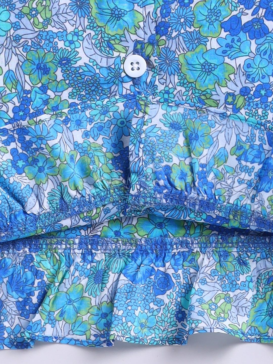 Moms Love Infant Girls Cotton Floral Print Top with Shorts