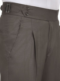 KLOTTHE Men's Brown Slim Fit Gurkha Pants