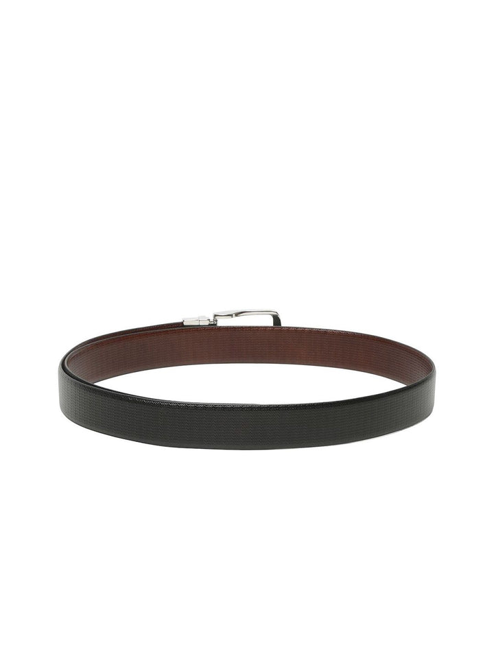 Teakwood Leathers Men Textured Leather Reversible Formal Belt