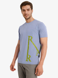 RARE RABBIT Men Typography Printed V-Neck T-shirt