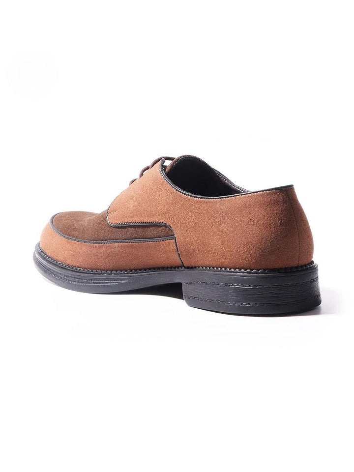 MONKSTORY Brown & Tan Atelier 1860 Dual Tone Derby Lace-Ups