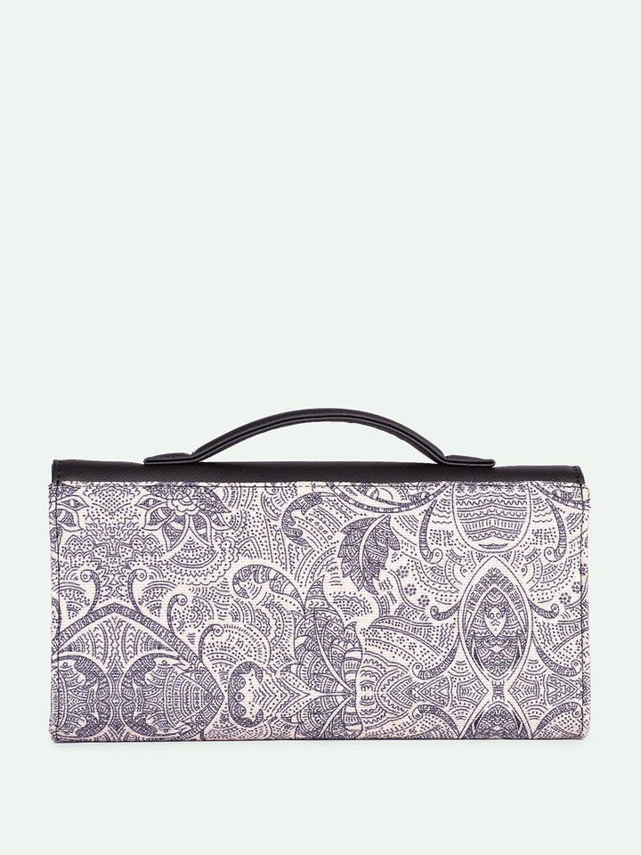 ZOUK Rhea Kapoor Colaba Shirin Textured Water Resistant Jute Envelope Clutch