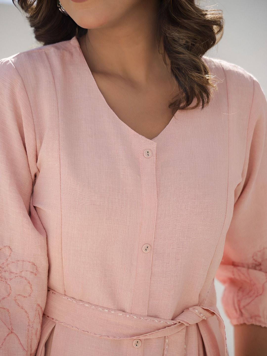 Mamicha Women Embroidered A-Line Dress