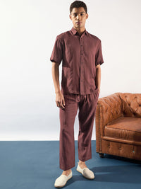 DENNISON Pure Cotton Oversized Shirt With Trousers Co-Ords
