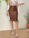 DressBerry Razzle Dazzle Drawstring-Detail Pencil Skirt