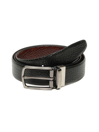 Teakwood Leathers Men Textured Leather Reversible Formal Belt