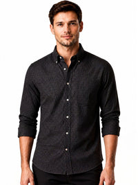 ADRO Men Standard Micro Checks Checked Semiformal Shirt
