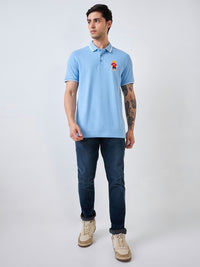 SPYKAR Men Polo Collar Solid Cotton Slim Fit T-shirt