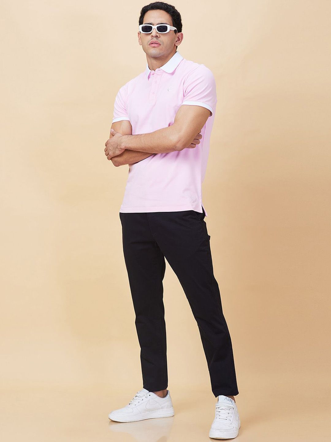 Being Human Men Slim Fit Mid-Rise Trousers