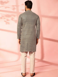 Anouk Men Embroidered Regular Thread Work Pure Cotton Kurta with Pyjamas