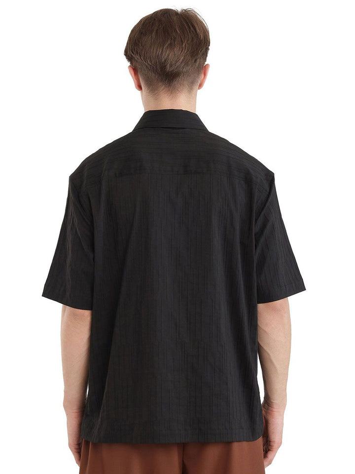 RARE RABBIT Men Polo Collar Self Design Relaxed Fit Cotton T-Shirt