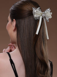 PANASH Women Heart Shaped Stone Studded Embellished Ponytail Holders