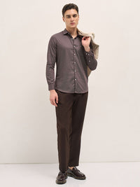 THE BEAR HOUSE Men Spread Collar Geometric Printed Cotton Tailored Fit Formal Shirt