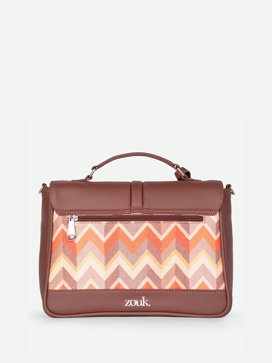 ZOUK Geometric Printed Structured Satchel