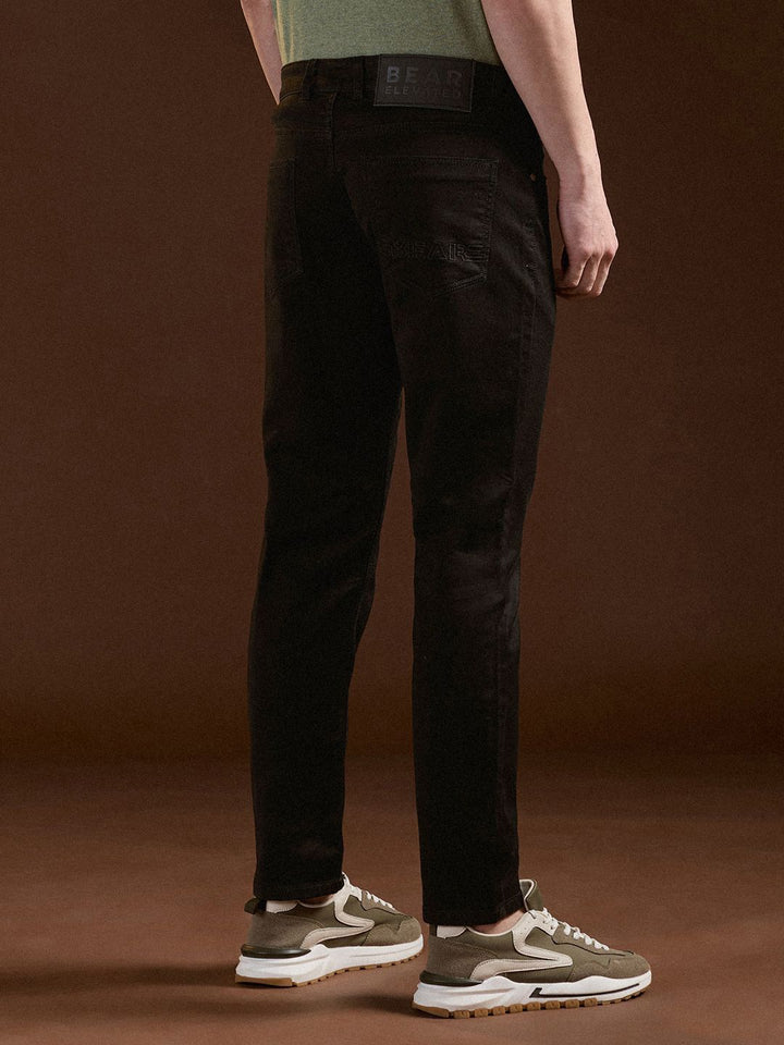THE BEAR HOUSE Men  Cotton Solid Slim Fit Jeans