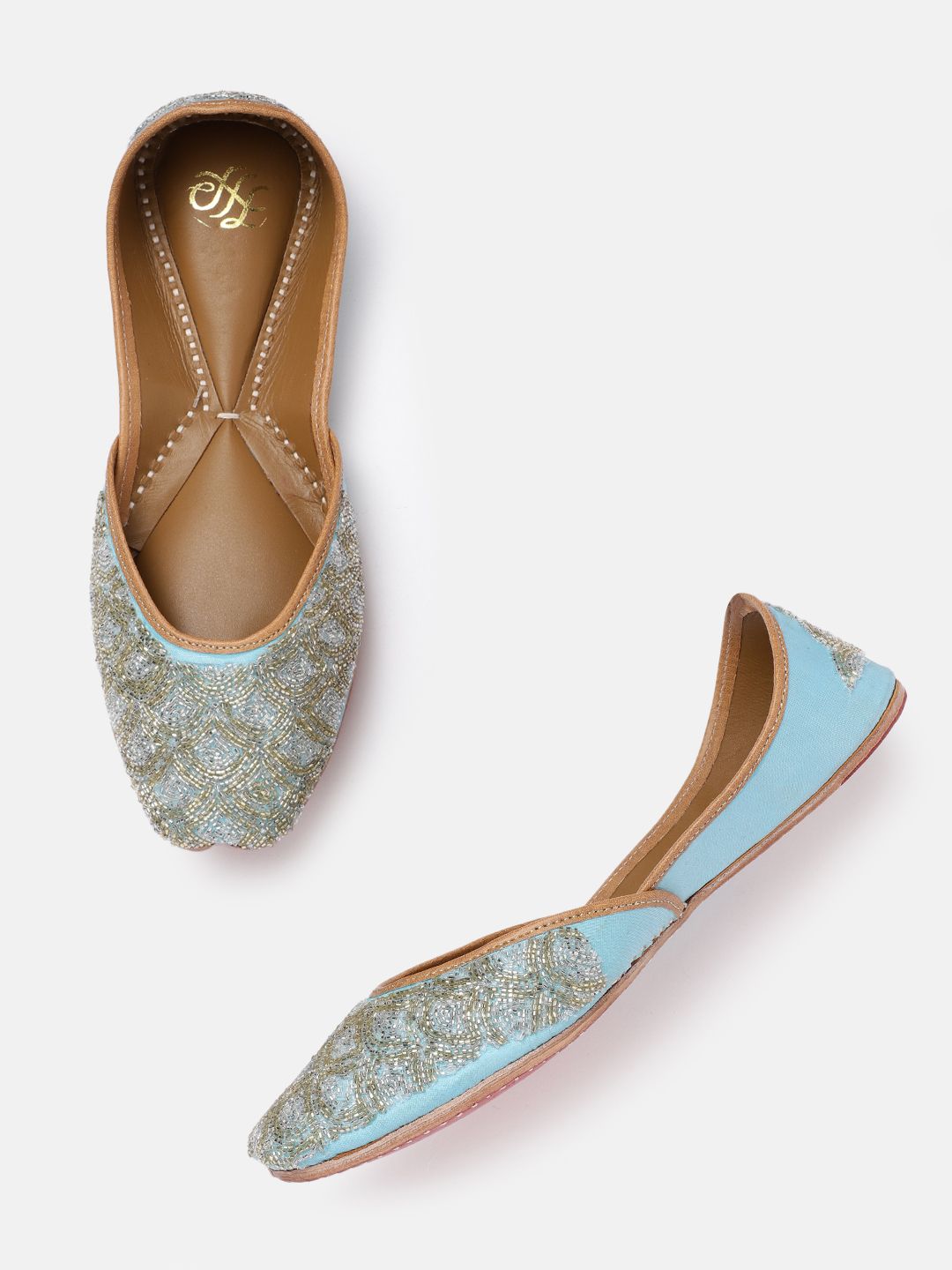 House of Pataudi Women Ethnic Embellished Mojaris