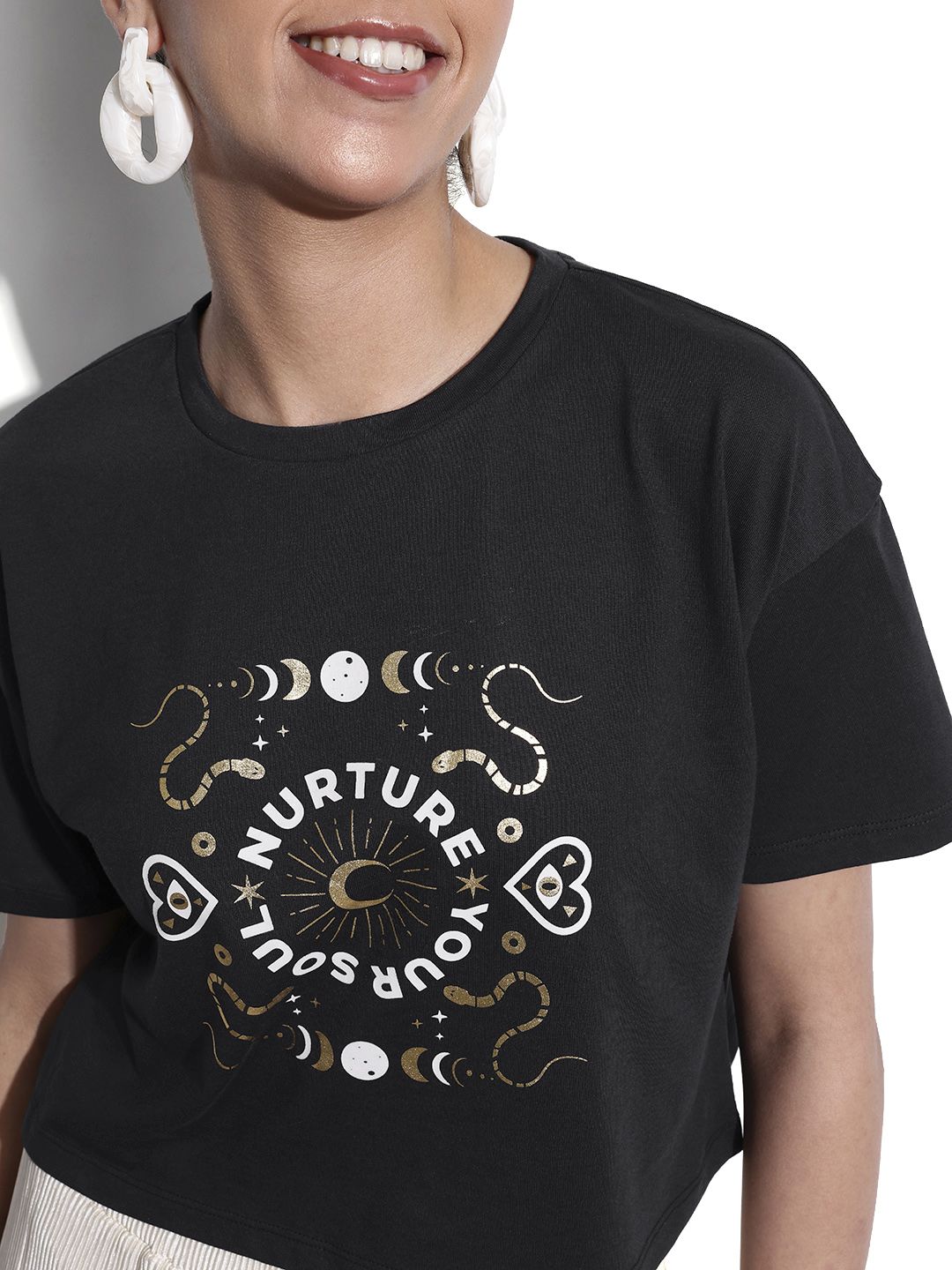 DressBerry Slogan For Your Soul Boxy Crop T-shirt