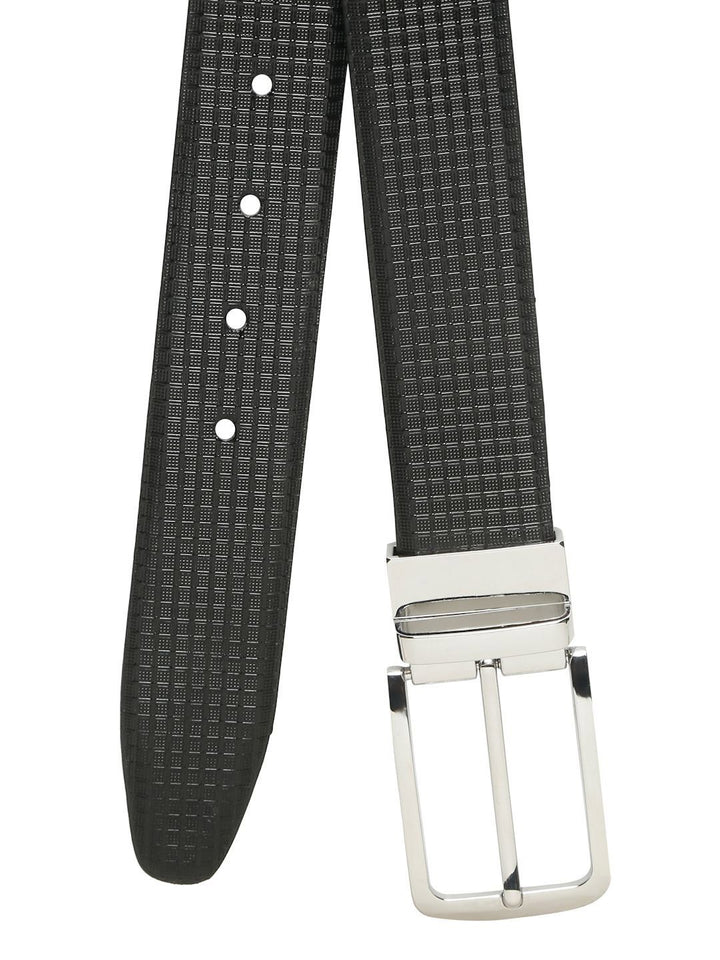 Teakwood Leathers Men Textured Leather Reversible Formal Belt