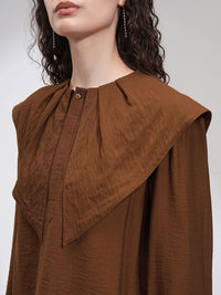 ESPYR By Tokyo Talkies Women Solid Exaggerated Collar Top