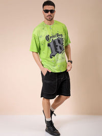 The Indian Garage Co Men Graphic Printed Round Neck Oversized T-shirt