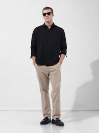 The Indian Garage Co Cutaway Collar Relaxed Fit Casual Shirt