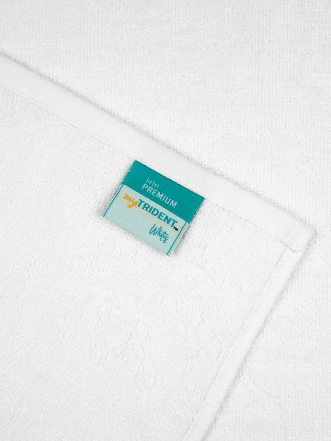 MYTRIDENT White 1 Cotton 550 GSM Bath Towel