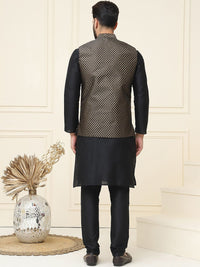 SOJANYA Mandarin Collar Kurta With Churidar & Nehru jacket