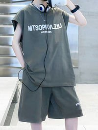 YK Boys Printed Round Neck T-Shirt With Shorts