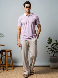 ADRO Men Lavender Cotton Tshirts