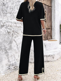 all about you Black T-shirt With Trousers Co-Ords