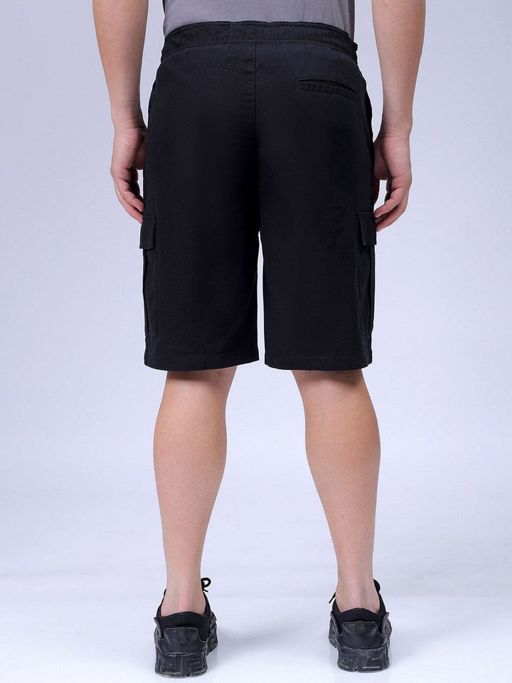 The Indian Garage Co Men Relaxed Fit Cotton Cargo Shorts