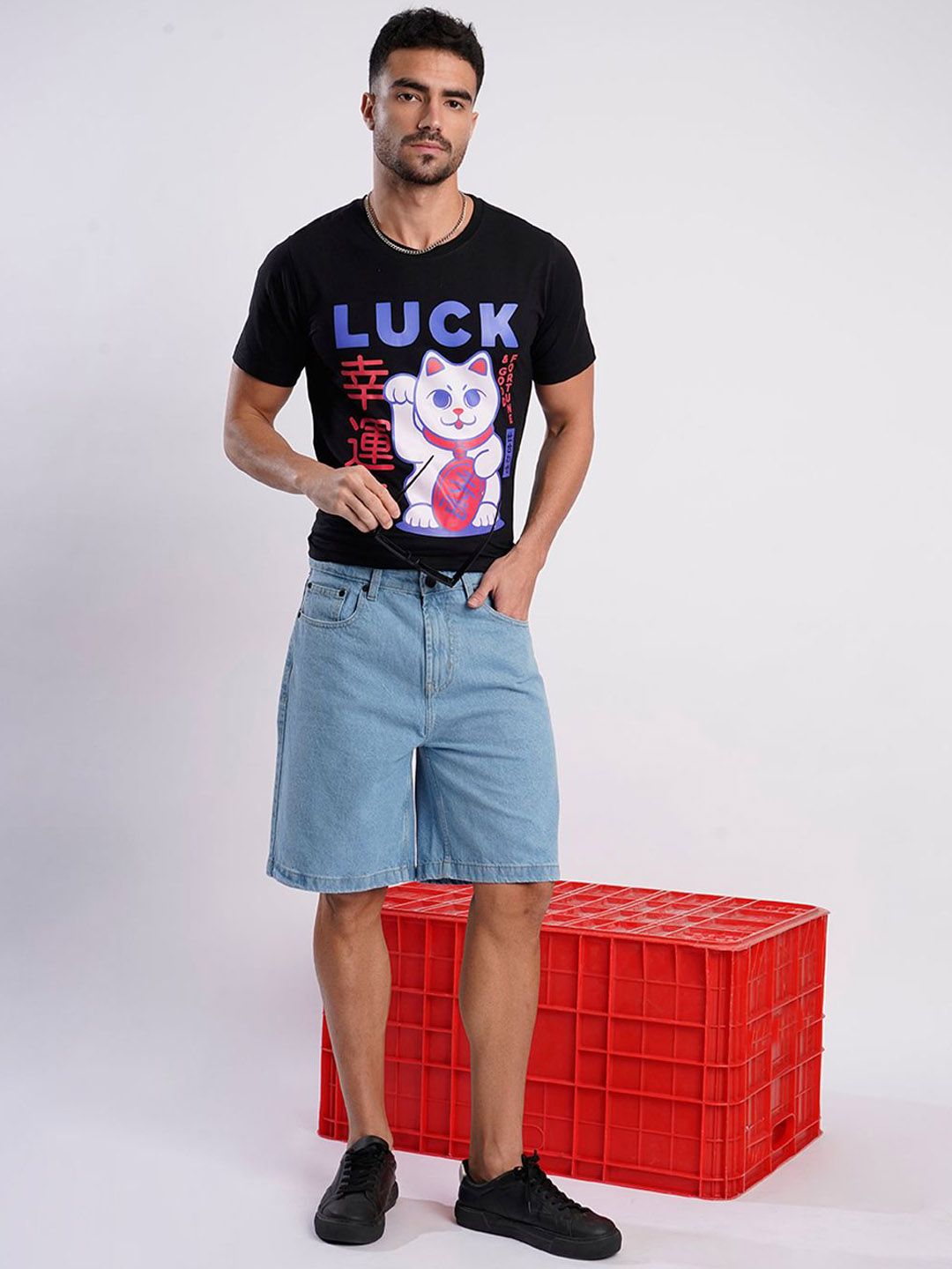 Bene Kleed Men Denim Relaxed Fit Shorts