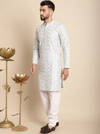 Anouk Floral Embroidered Regular Kurta with Churidar