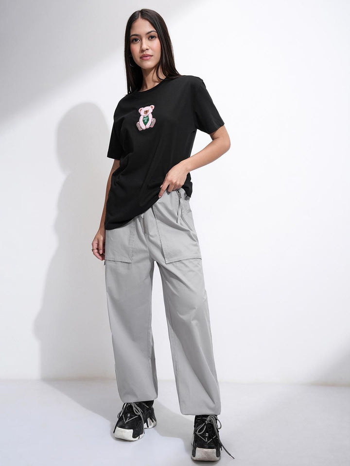 Tokyo Talkies Women Parachute Pant With Elastic Closures