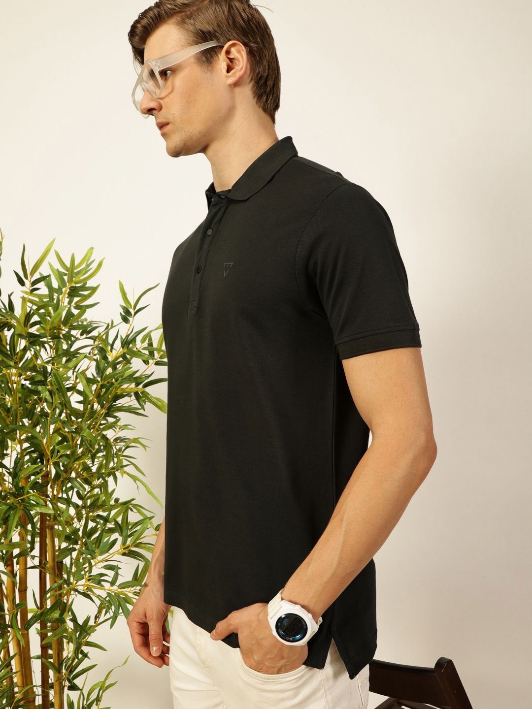 T-shirt kapas kolar thomas scott lelaki