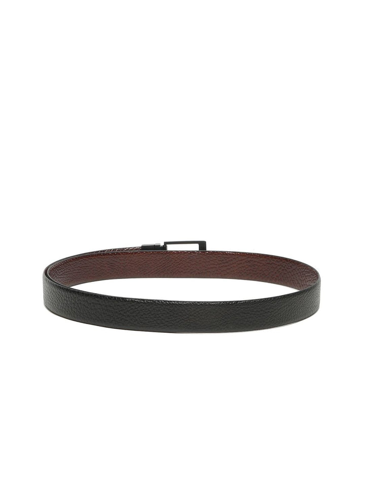 Teakwood Leathers Men Textured Leather Reversible Formal Belt