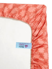Myntra Elegant Homes Rust & Pink Ethnic Motifs 400 TC King Bedsheet dengan 2 Sarung Bantal