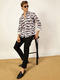 Thomas Scott Men Premium Slim Fit Opaque Printed Casual Shirt
