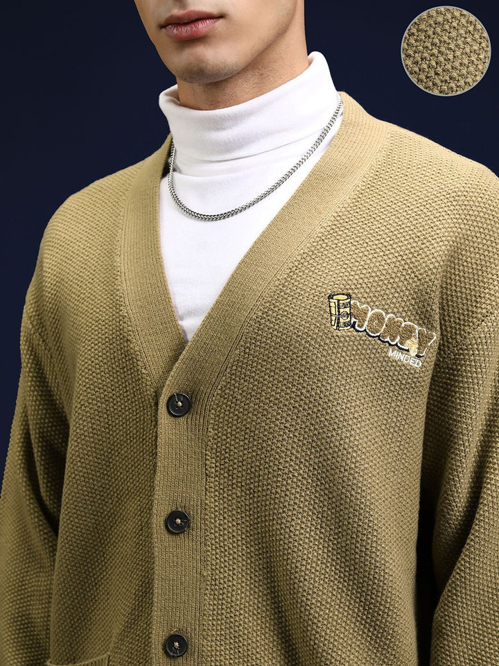 HIGHLANDER Men Embroidered Cardigan