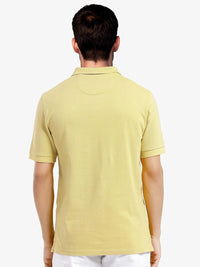 RARE RABBIT Men Solid Polo Collar Cotton T-shirt