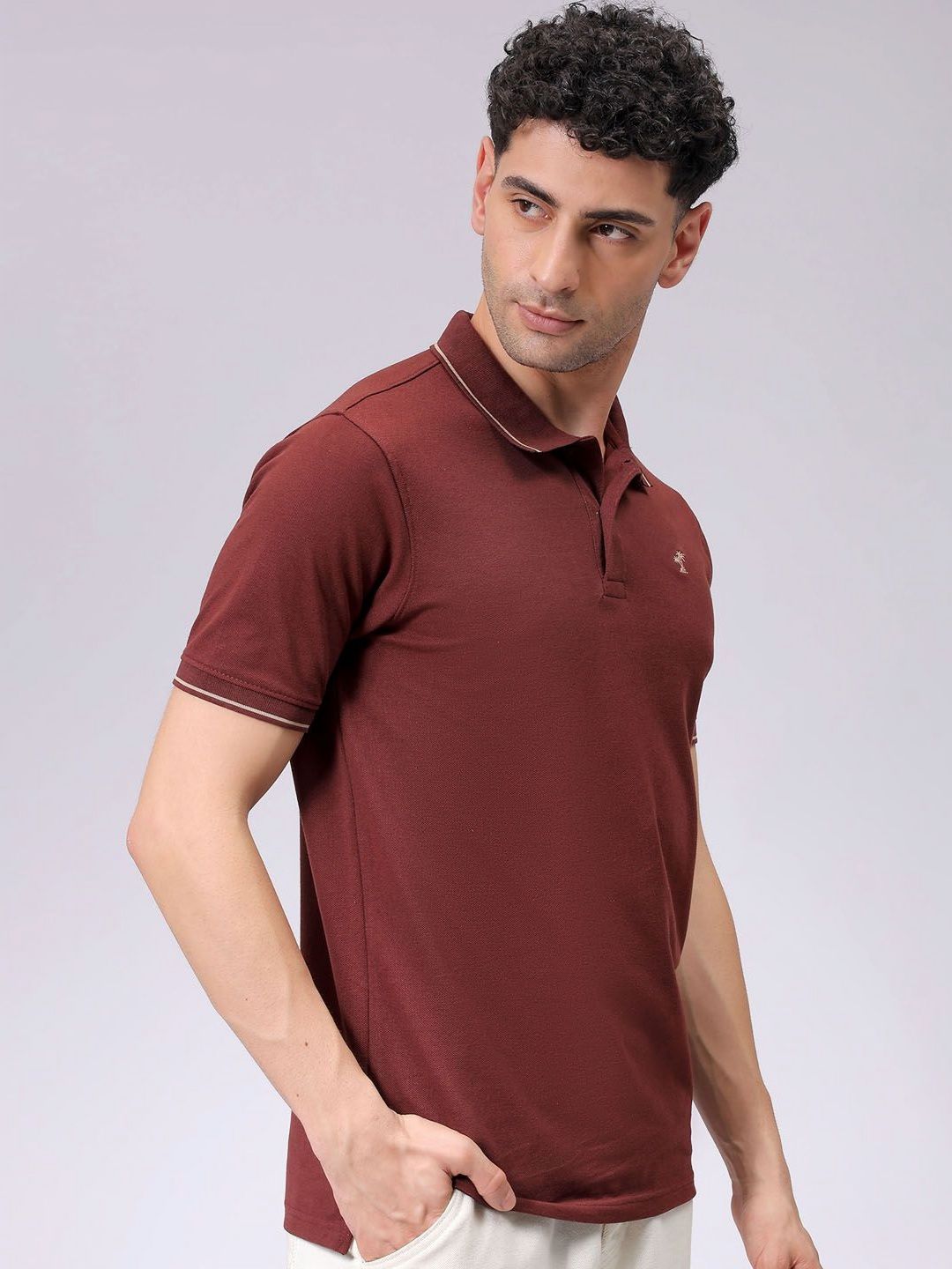 The Indian Garage Co Men Polo Collar Pockets T-shirt