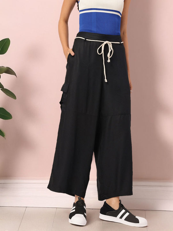 DressBerry Women Refined Roots Belted Cargo Trousers