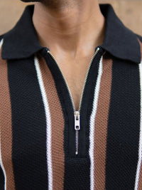 Powerlook Men Striped Polo Collar T-shirt