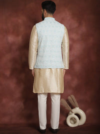Anouk Ethnic motifs embroidered Mandarin Collar Long Sleeves Kurta Set