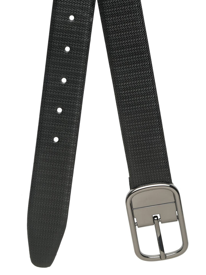 Teakwood Leathers Men Textured Leather Reversible Formal Belt