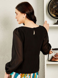 Berrylush Women Bishop Sleeves Georgette Top